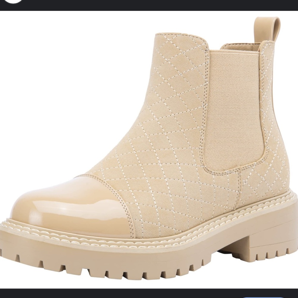 Tan Chunky Sole Ankle Boots